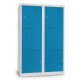Kovová šatníková skrinka Z, 120 x 50 x 180 cm, otočný zámok - Modrá - RAL 5012