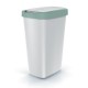 Odpadkový kôš s farebným vekom, 45 l - Zelená / sivá