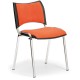 Konferenčná stolička SMART - chrómované nohy - Oranžová