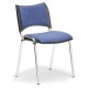 Konferenčná stolička SMART - chrómované nohy - Modrá