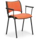 Konferenčná stolička SMART - čierne nohy s podrúčkami - Oranžová