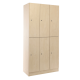 Drevená šatníková skrinka Visio - 6 boxov, 90 x 45 x 185 cm, cylindrický zámok - Javor